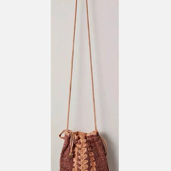 Free People Tan and Brown Woven Crossbody Bag - Picture 5 of 7